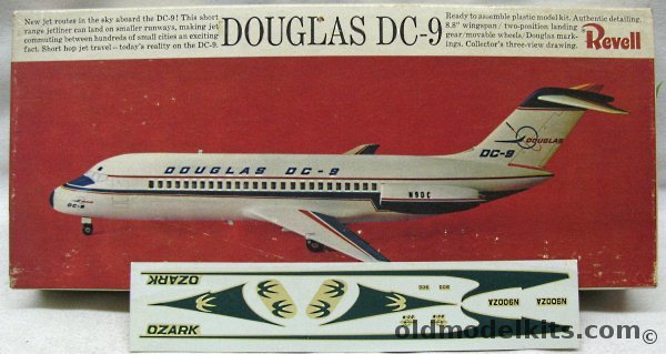 Revell 1/120 Douglas DC-9 - N9DC Prototype Or Ozark Air Lines, H246-100 plastic model kit